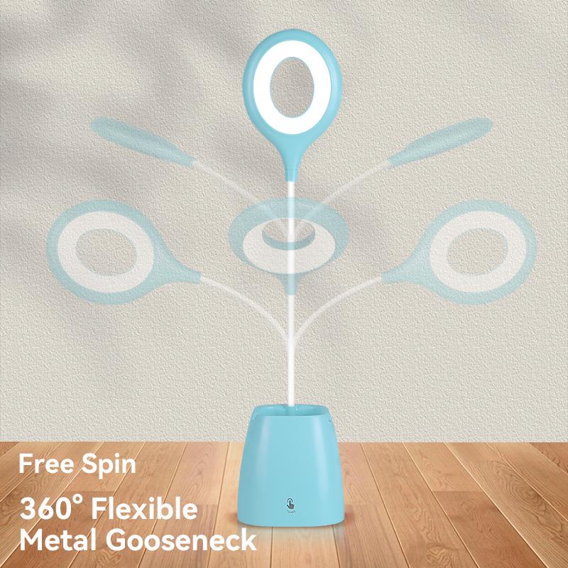 Canmeijia LED Schreibtisch Tisch Lampe USB Stufenlose Dimmen Wiederaufladbare Faltbare Student Lesen Licht Telefon Halter Lampe USB Nacht Lampe