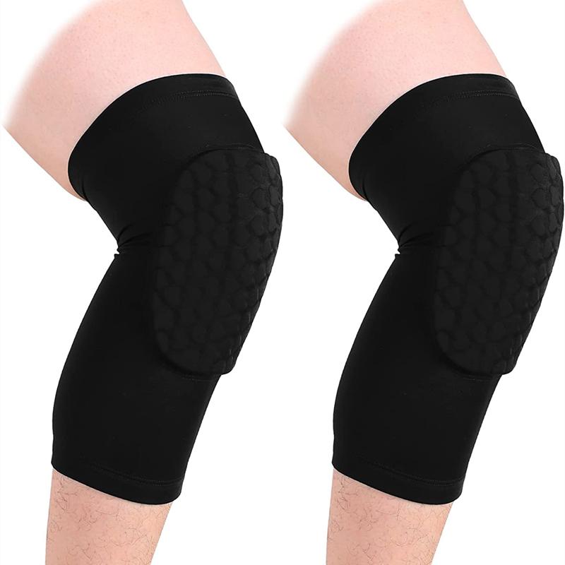1 Paar Basketball Knieschoner Bein Kompressionsmanschette Wabenförmiger Schaum Kniebandage Kollisionsschutz Knieschützer Fitness Volleyball Unterstützung