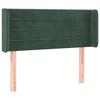VidaXL Tête de Lit à LED Meuble de Chambre à Coucher Accessoire de Lit Simple Tête de Cadre de Lit Intérieur Vert Foncé 3123409