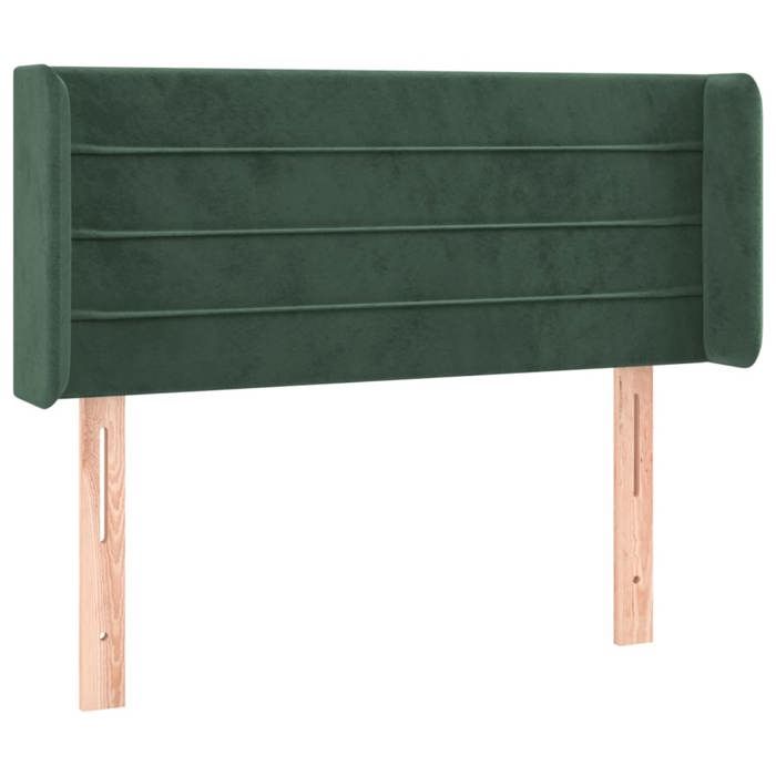 VidaXL Tête de Lit à LED Meuble de Chambre à Coucher Accessoire de Lit Simple Tête de Cadre de Lit Intérieur Vert Foncé 3123409