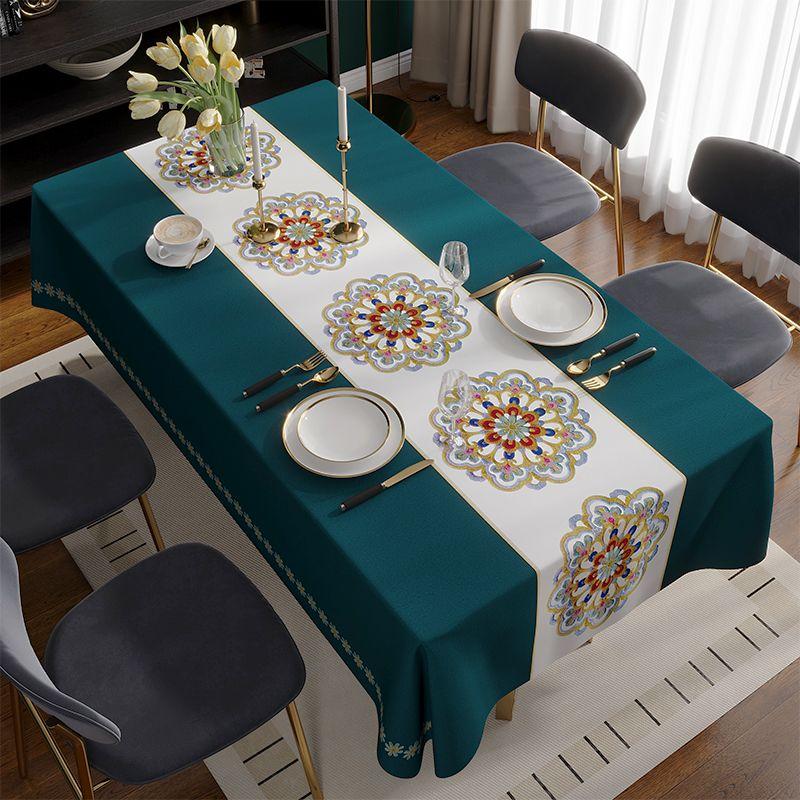 High-end Light Luxury Tablecloth Waterproof, Oil-proof, Anti-scalding and Wash-free PVC Simple Tablecloth Coffee Table Mat