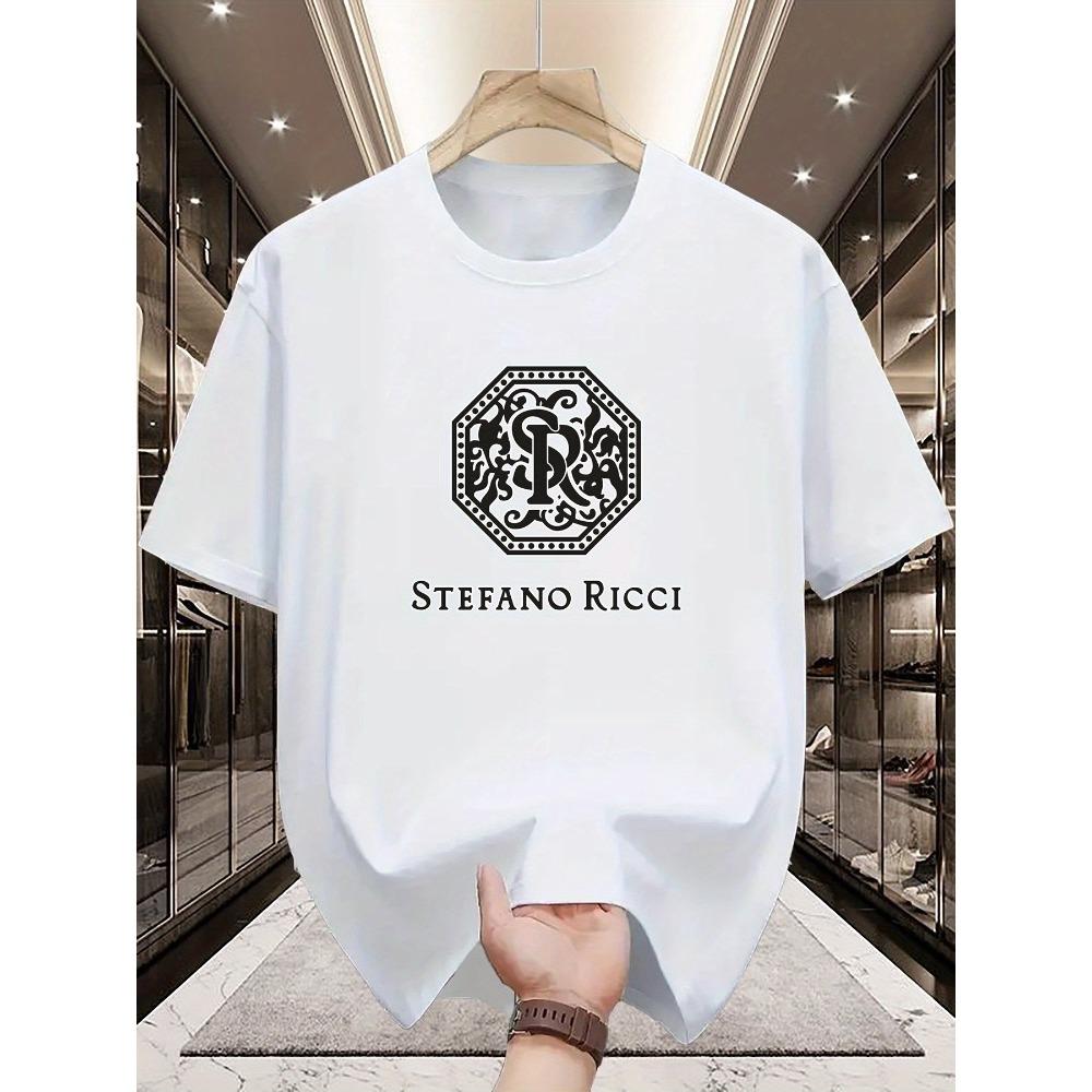 

2025 Men s Summer 100 Cotton Casual Fashion Sports Loose Simple Letters Printed Round Neck Short Sleeve Retro T-shirt Tops S
