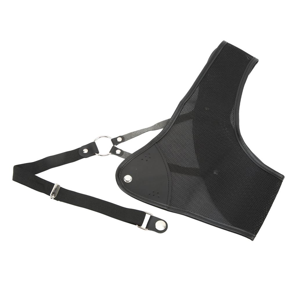 Archery Chest Guard Black PET And Cowhide Hunting Chest Protector for Shooting Recurve Bow S