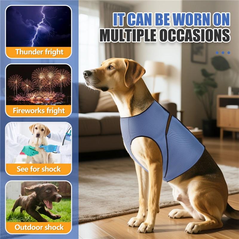 Giacca Anti-Ansia per Cani, Cappotto per Cani per i Temporali, Maglietta Calmante per Cani Delicata sulla Pelle - Mantiene l'Animale Calmo, Gilet Anti-Ansia per Cani e Gatti