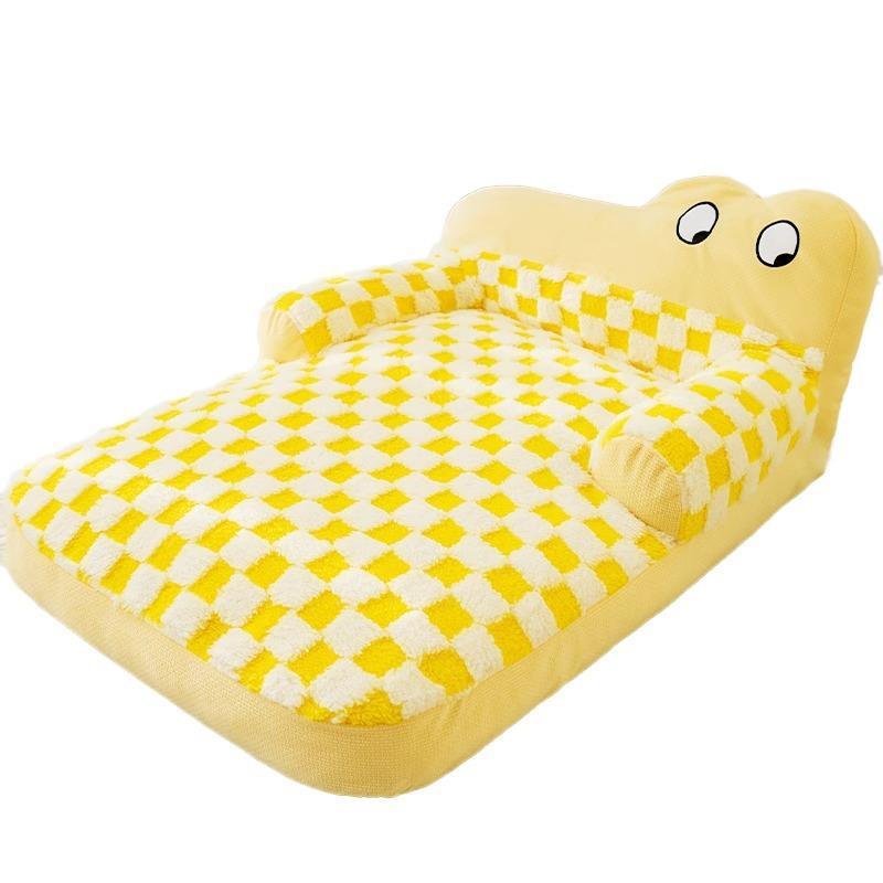 Autumn and winter pet dog bed warm removable washable dog sofa winter pad cat pad year round comfortable solid 65x50cm