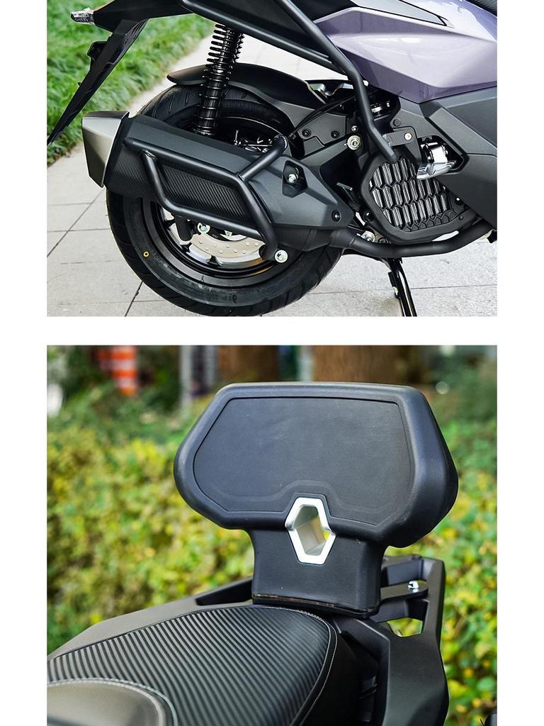 Stepless SR150R Bumper Bars with Exhaust Protection & Comfort Backrest Modification