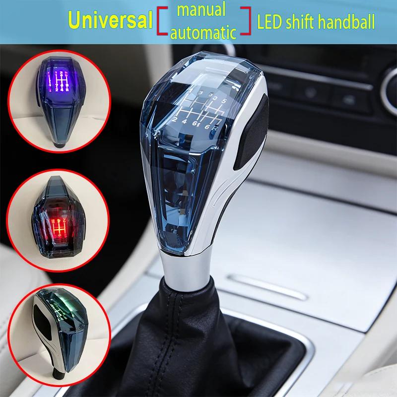 LED Kristall Schalthebelknauf Mit Buntem Licht Manuell Automatikgetriebe Universell Für Toyota/Mitsubishi/Lexus/Honda etc.