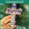 Beautiful Hand-painted Resin Cross Jesus Seven Blessings Holiday Ornament For Christmas