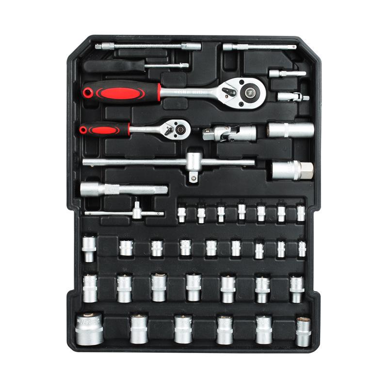 187-Piece Aluminum Tool Box with Ratchet & Wrenches