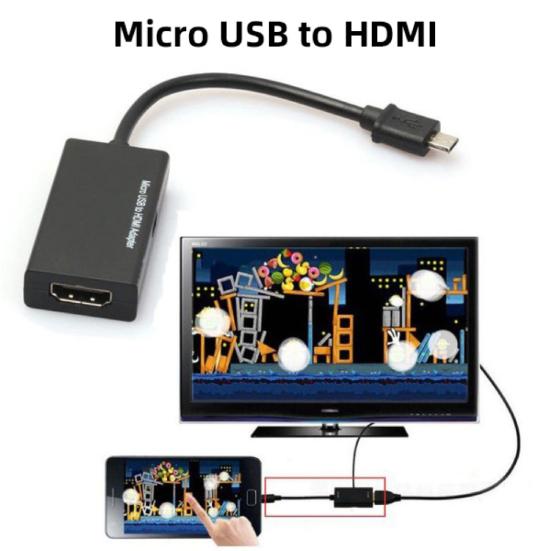Micro USB Male To HDMI-compatible Female High Clarity Adapter Converter Cable for Phone HDTV Monitor