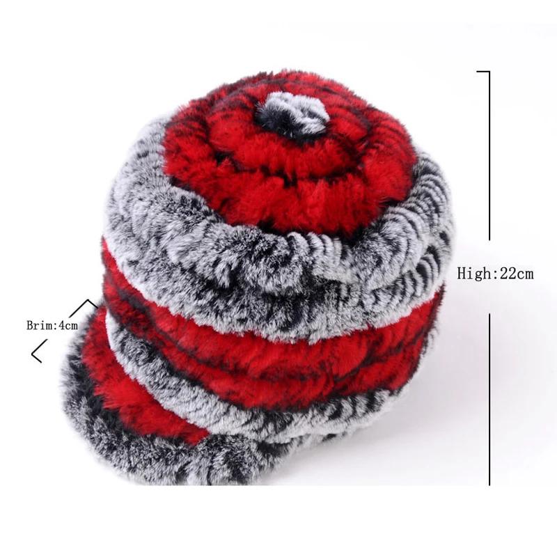 Real Fur Hat, Rabbit Fur, Warm Fur, Multi-color Warm and Comfortable Hat