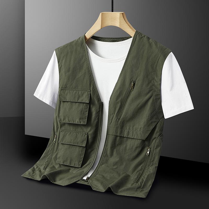 Spring and Autumn Multi-bag Men's Middle-aged and Elderly Outdoor Leisure Big Vest Tooling Vest Vest Vest Vest