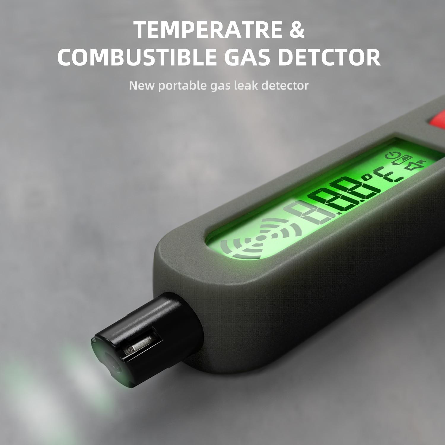 

BSIDE Combustible Gas Detector Portable Charging Model Natural Gas Coal Gas Leakage Alarm Air Temperature and Humidity Test 1Set