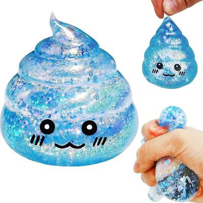 Grappige Glitter Poep Stressbal Speelgoed Voor Kinderen Volwassenen, Knijp Fidget Prank Speelgoed 1 April Grap Cadeau, Sensorische Stressverlichting