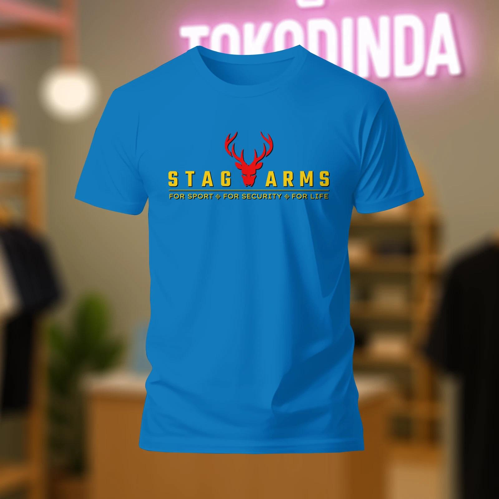 Stag Arms Guns Firearms Logo T-Shirt Funny Made In USA s-5xl XS