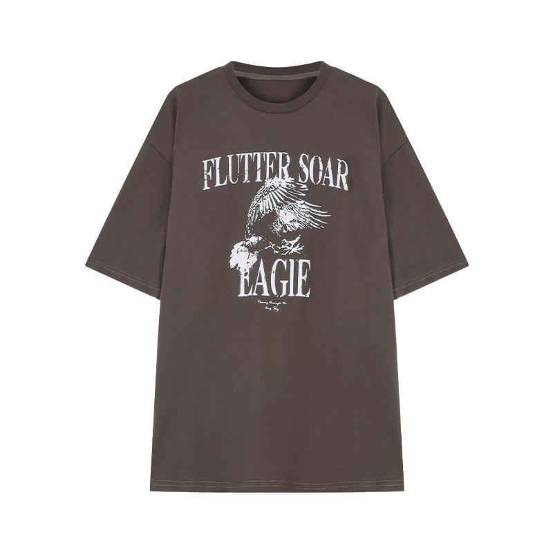 

Women s Plus Size Retro Printed Cotton Half Sleeve T-Shirt - Versatile & Trendy for Chubby Girls 3XL (Recommended for 156-170 lbs)