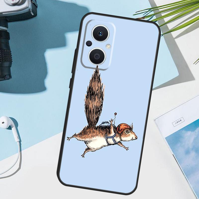 Cartoon Squirrel Cover For OPPO Reno 13 F 10 11 12 14 Pro 11F 12F 14F 7 8 Lite OPPO Find X9 X8 X5 X6 Pro Case