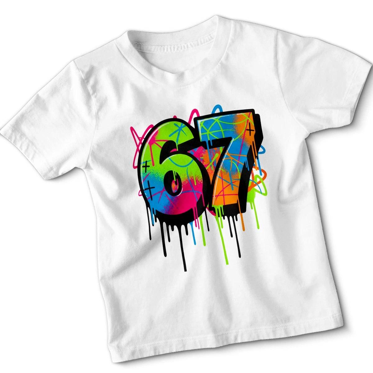 67 Graffiti Style Kids Tshirt Unique Design Urban Street Art Tee S