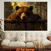 1Pc Wild Bear Tapestry Wall Hanging, Decorative Fabric Poster for Bedroom, Living Room, Dorm & Home Decor