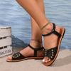 Fashion New 2025 Women Flat Sandals Large Size Butterfly Beach Shoes Women Rivets Rubber Sole Open Toe Sandals Women Sandalias De Mujer