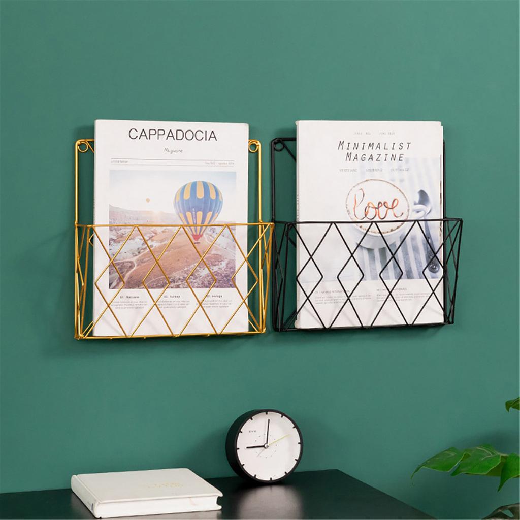 Modern Metal Wrought Iron Wall Shelf Home Bedroom Study Wall