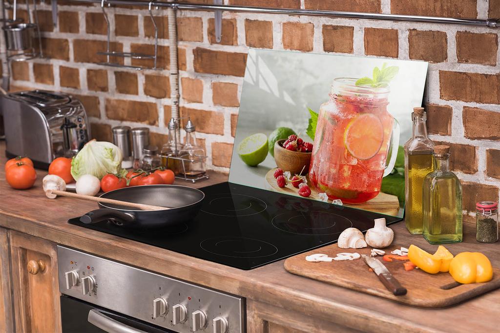 SZKLANA PŁYTA OCHRONNA NA KUCHENKĘ 70x52 DRINK