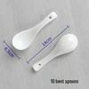 Huihuang White Ceramic Soup Spoons