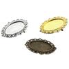 Premium Zinc Alloy Oval Base Brooch Charm - Inner 18x25mm