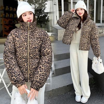 New Winter Padded Jacket Padded Jacket Loose Padded Jacket Stand-up Collar Long Sleeve Hot Diamond Short