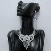 Super Flash Full Diamond Long Fringed Necklace Women'S Light Luxury High-End Earrings Cool Versatile Trendy Suit