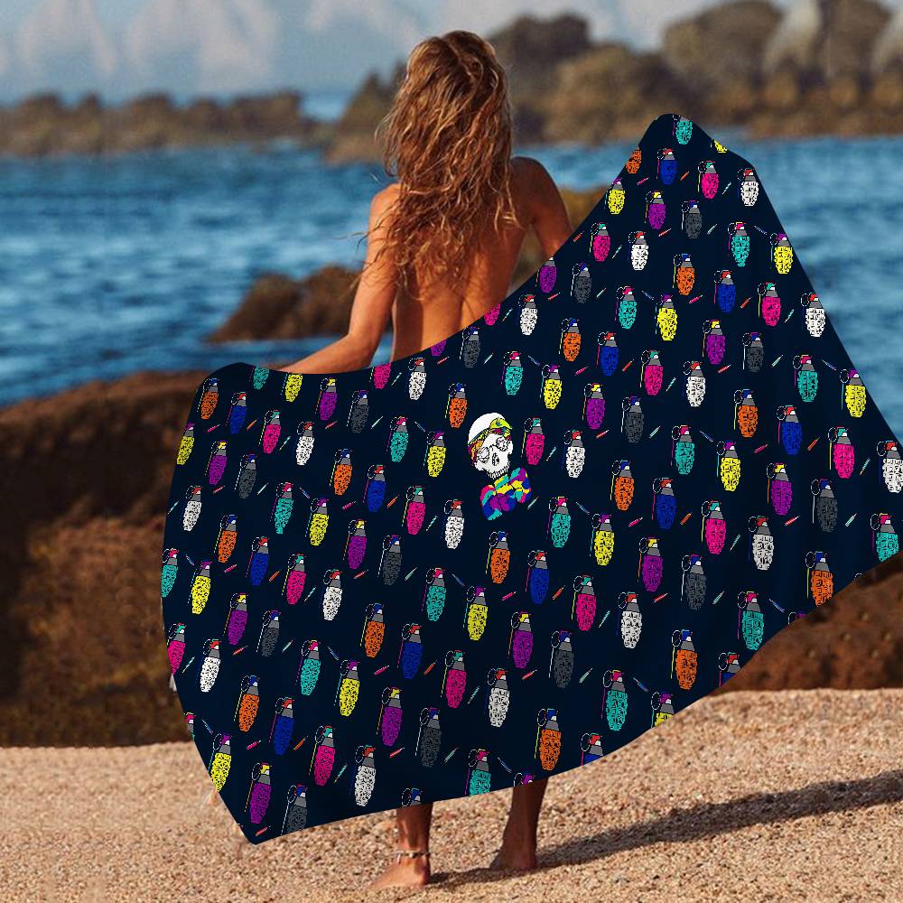 Hip Hop S-Suicideboys G59 Microfiber Printed Beach Towel Mountain Climbing Yoga Beach Swimming Running Absorbent Soft Towel