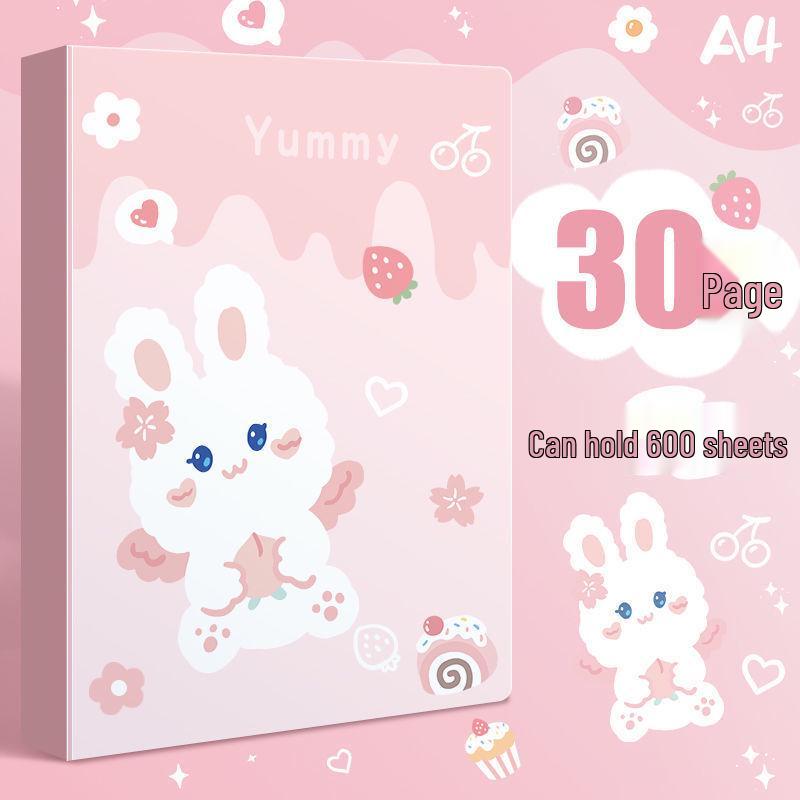 Španělský Bi Rabbit A4 Kreslený 80stránkový studentský a kancelářský pořadač