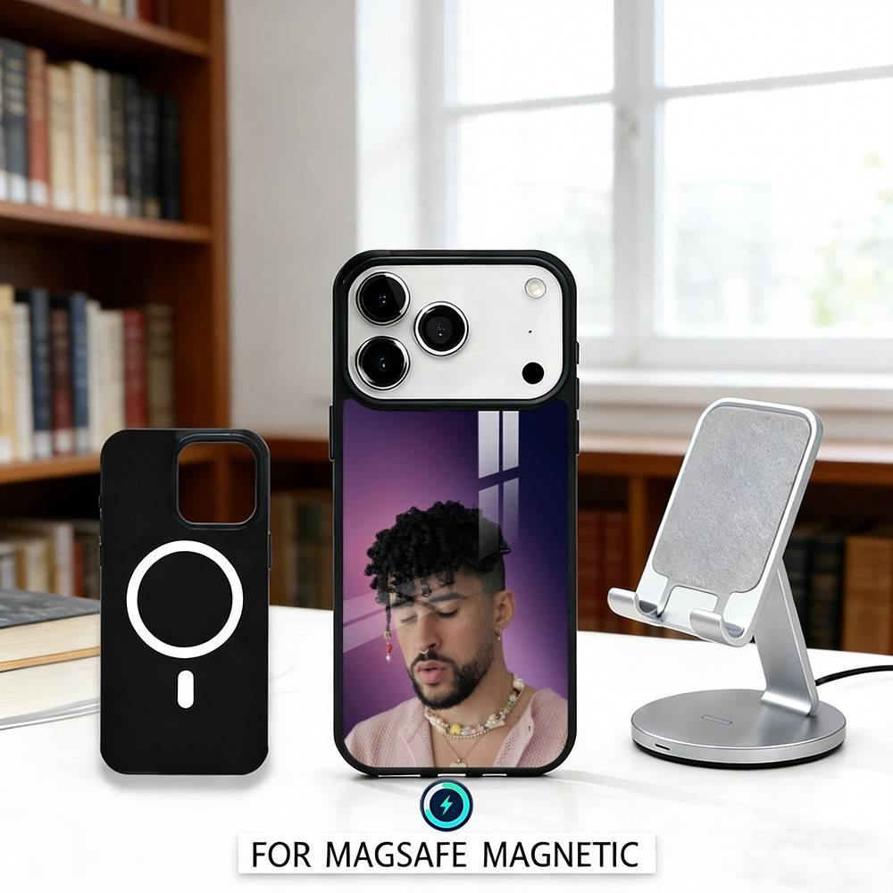 B-Bad B-Bunny DtMF Phone Case For iPhone17,16,15,14,13,12,Pro,Max,Magnetic For Magsafe Wireless Charging