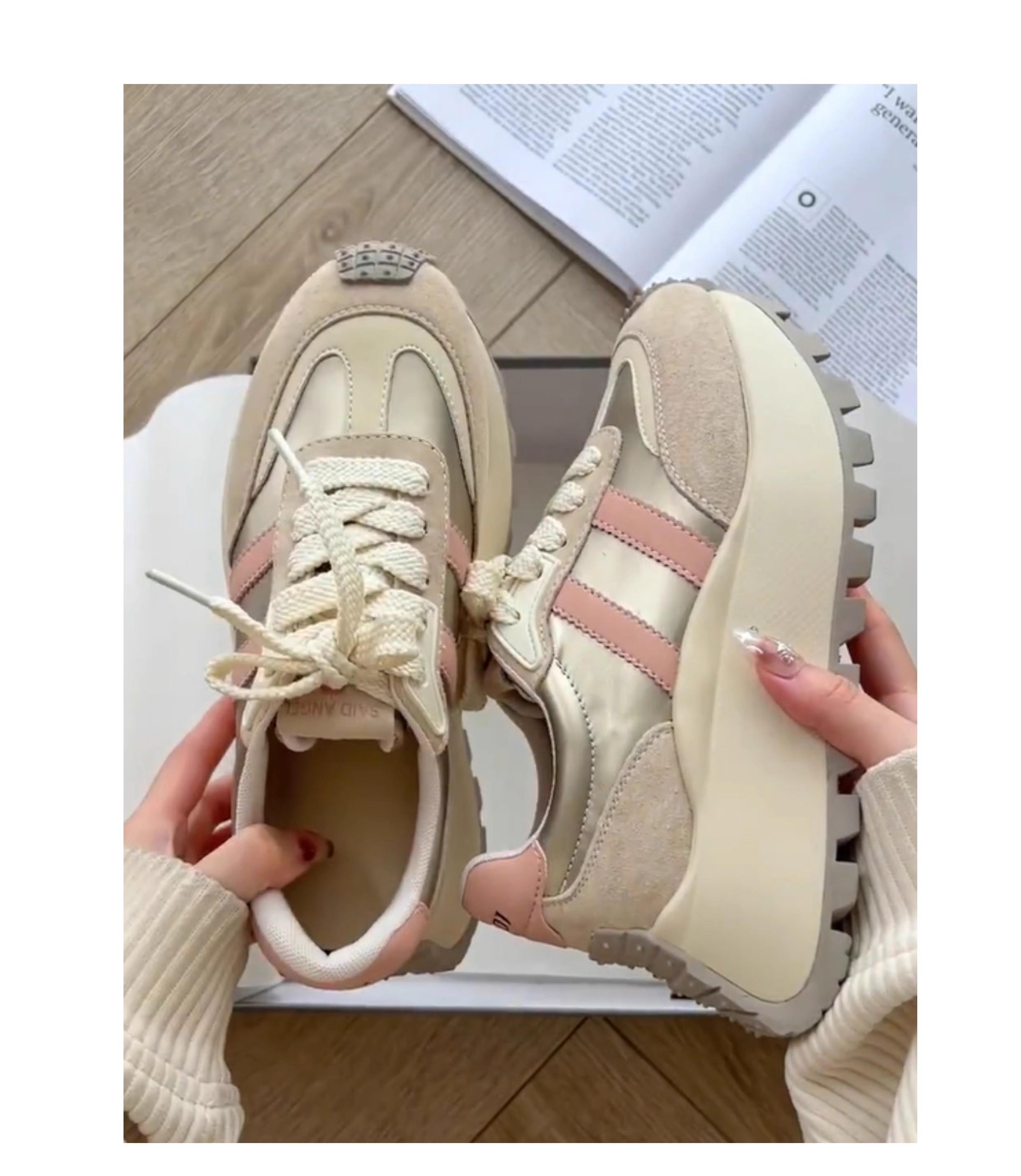 

Fashion Original Vintage Luxury sneakers designed for women Suede short plush sneakers for high street girls Ladies tennis 35