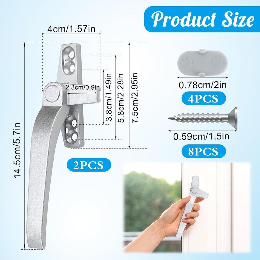 Smooth Window Handle Locking Mechanism Handle Universal Window Pull Handle Versatile Usage Suitable for Most Windows