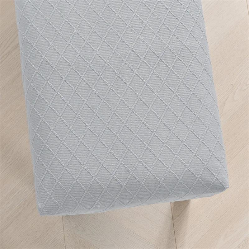 Jacquard Stretch Long Bench Cover for Dining Room Spandex Anti-dirty Home Decor Piano Chair Covers Washable Seat Protector