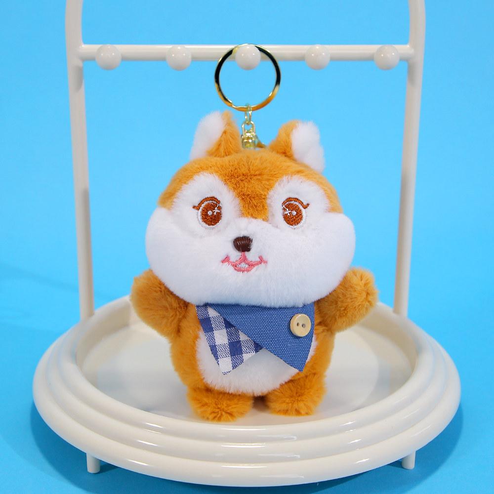 Cute Squirrel Plush Toy With Cozy Scarf For Women Bag Pendant