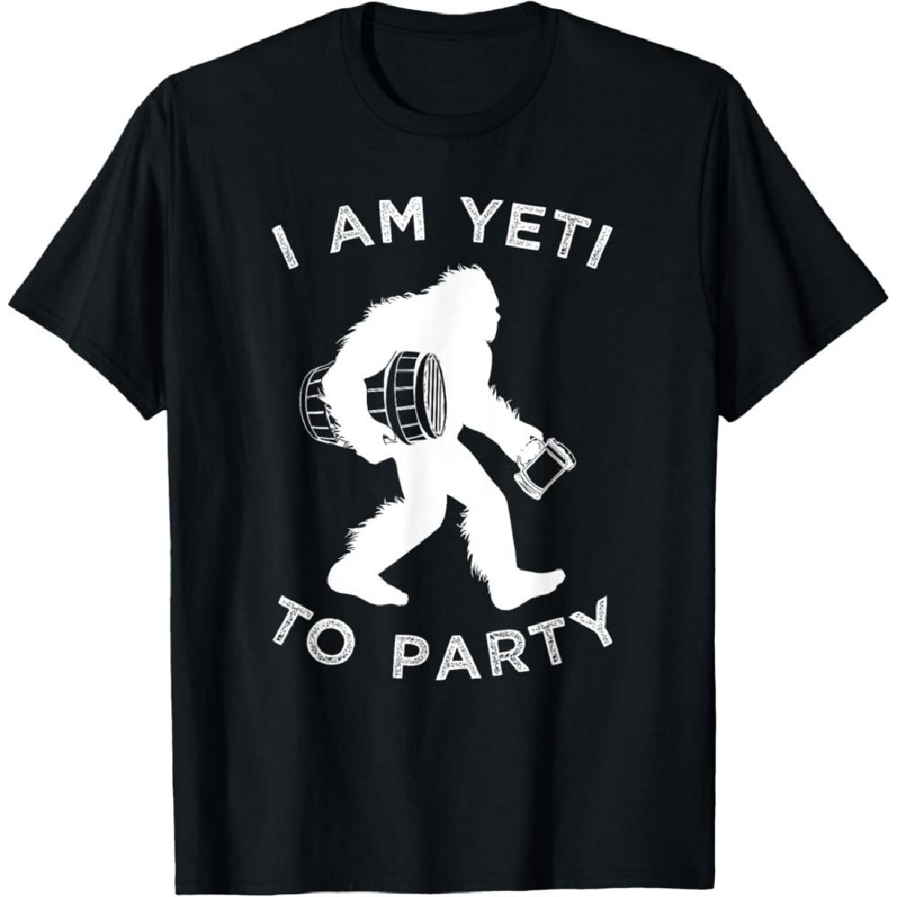 

Funny Yeti Shirt, I Am Yeti To Party Mountain Snowman Tee T-Shirt XXXXXL чёрный