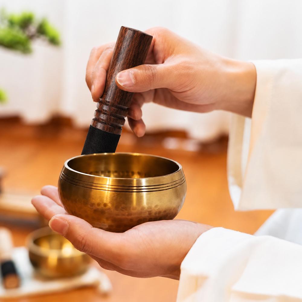 Handcrafted Singing Bowl Set Brass Bowl Home Relaxation And Stress Relief Ornaments For Meditation Yoga Cultural Collection