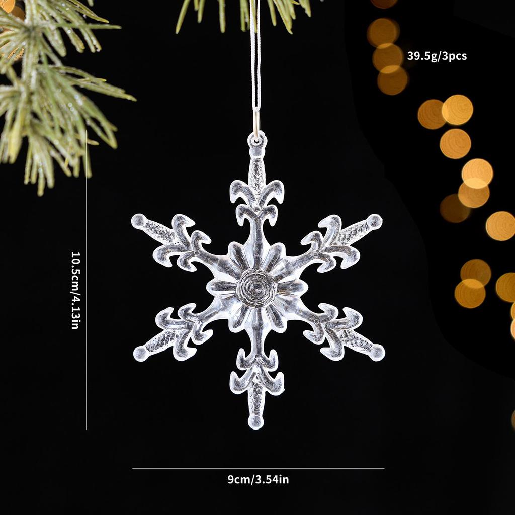 New Acrylic Christmas Tree Ornaments: Reindeer, Angel, and Snowflake Pendants.