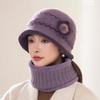 Winter Mother Wool Knitted Hat Plush Thick Basin Hat In The Elderly Grandmother Female Warm Bucket Hat