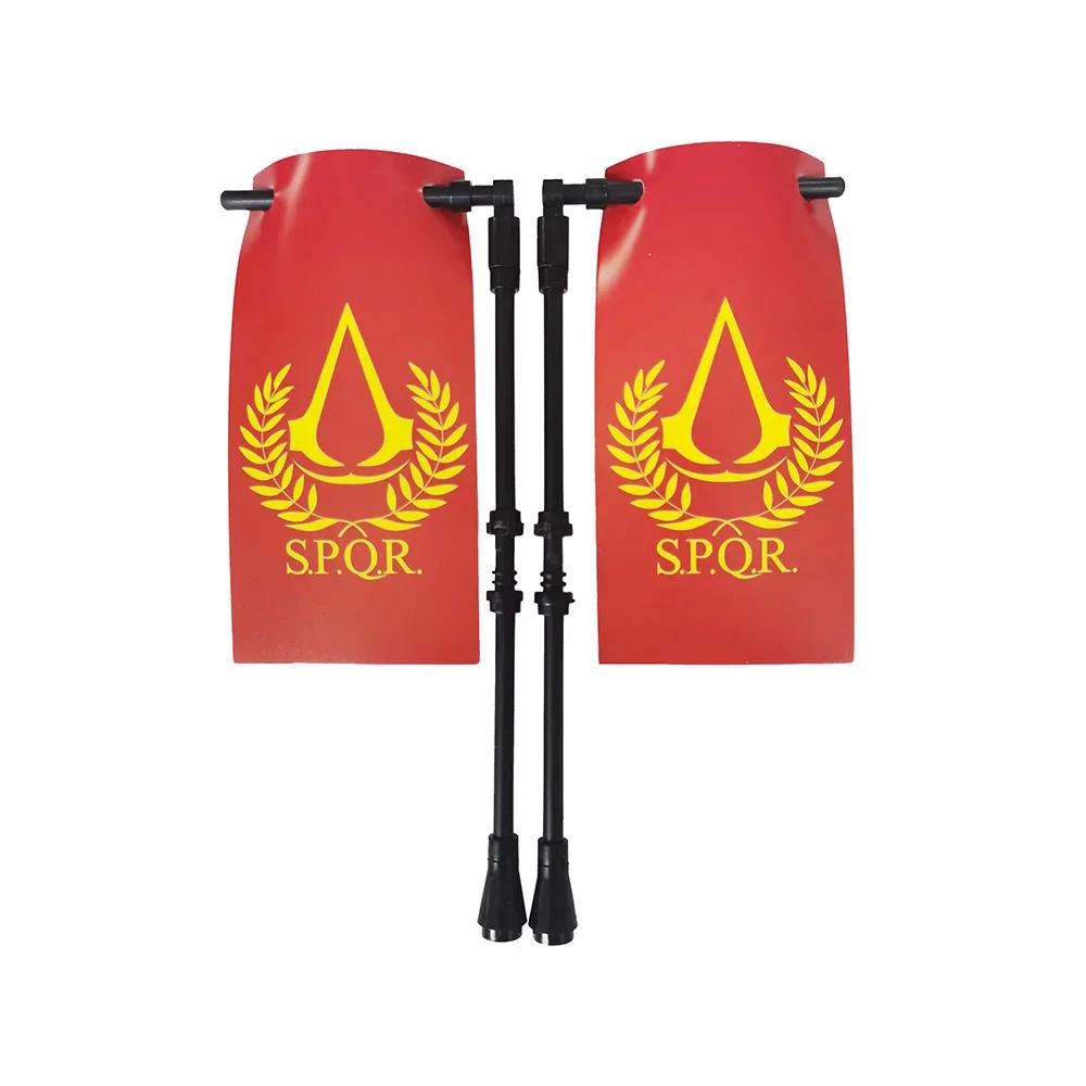 Klocki Budowanie Flag Miasta-Państwa Średniowieczne Postać Wojskowa Flaga Broń Starożytne Święte Cesarstwo Rzymskie Jerozolima Rycerz Świętego Łazarza Legion Zabawka