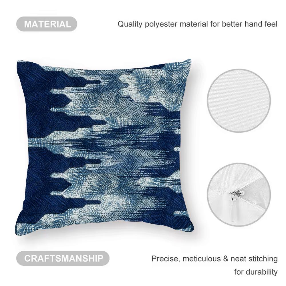 Printing Style Cushion Cover Anti-dustmite Pillowcase Invisible Zipper Silky Short Plush Sofa Cushion Cover