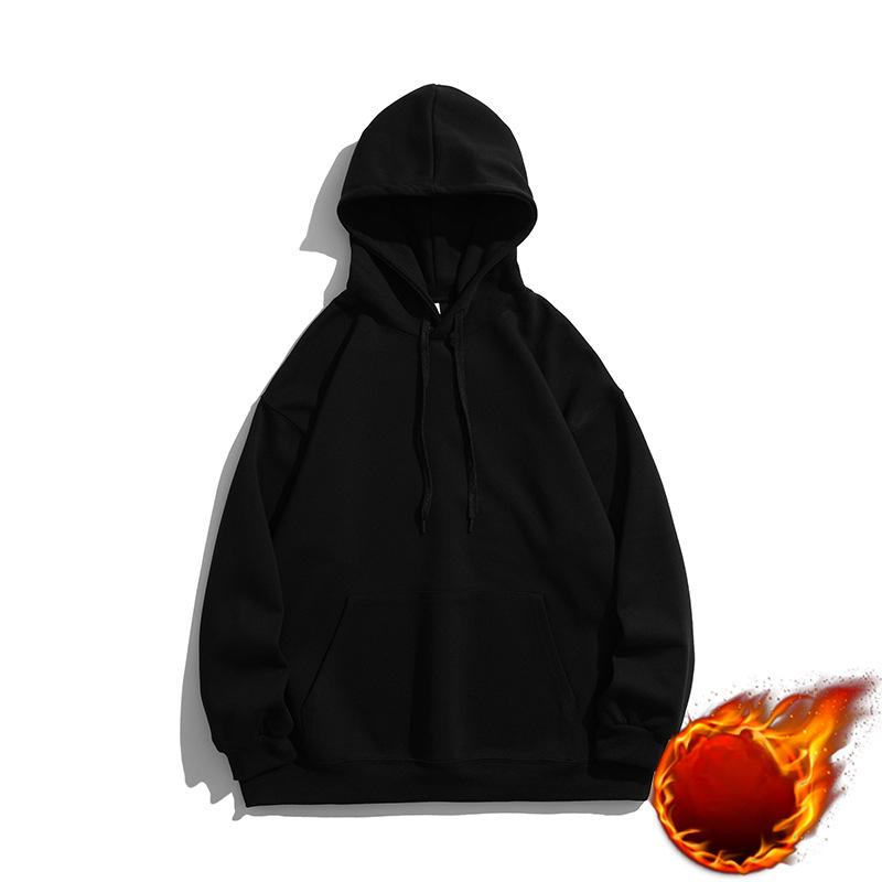 Vyriškas medvilninis džemperis su gobtuvu rudeniui ir žiemai, su aksomu, madingas, sunkus, universalus viršutinis drabužis, laisvi kasdieniai marškiniai vyrams