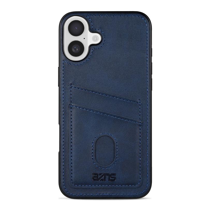 Business Leder Weiche Kante Handyhülle Für iPhone 16E 15 Pro Max 14 Pro 13 12 11 Einfarbig Stoßfest Schlank Hart PC Rückseite