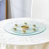 Two-Tier, Rotating Glass Plate. The Upper Glass Diameter 61 cm, the Lower 38 cm. The Design Allows for Easier Picking Up and Putting Down of Objects.