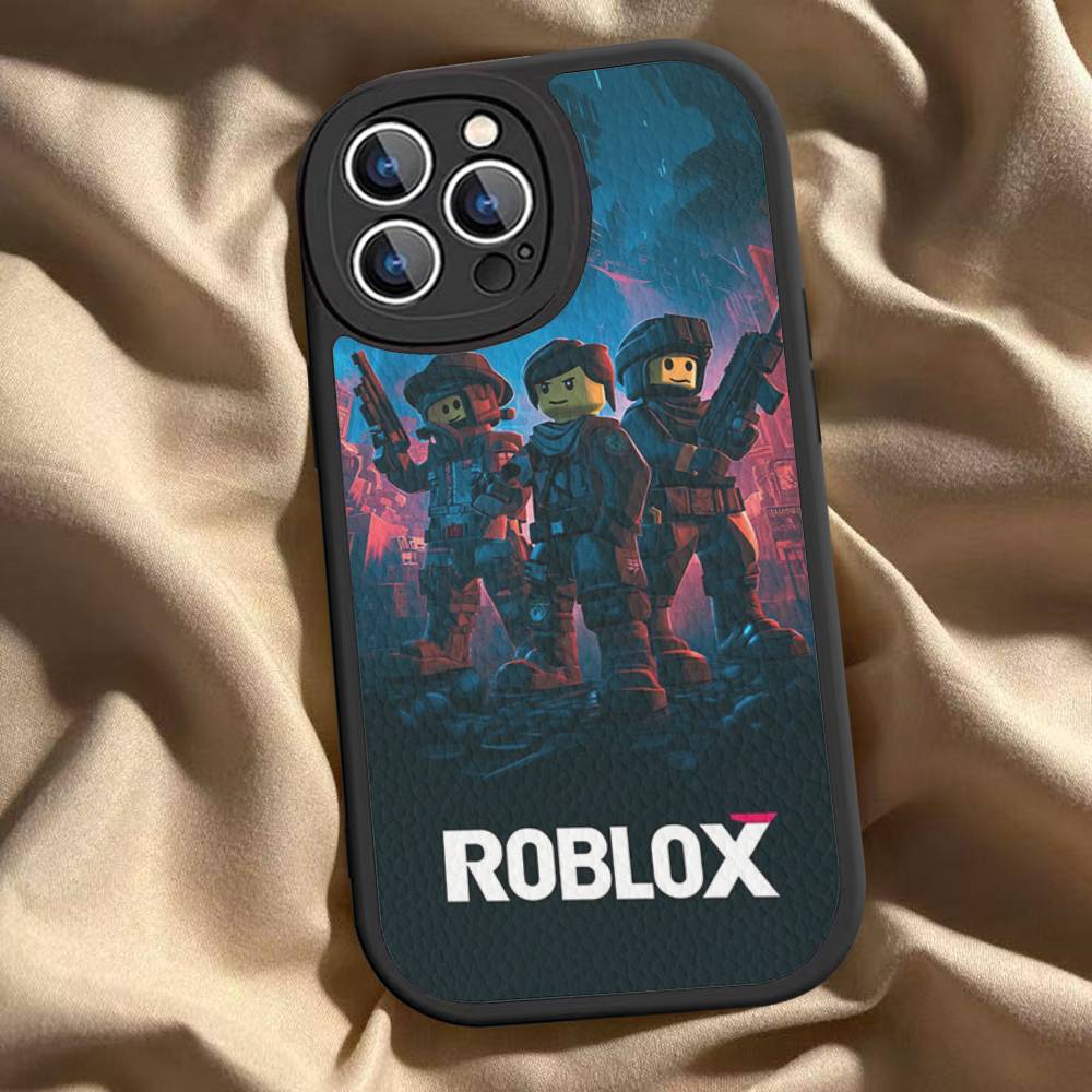 

Classic Game R-R-RobloxeS Leather Phone Case For IPhone 16 16e 15 14 13 12 11 Pro Max Plus Mini Cover iPhone 14