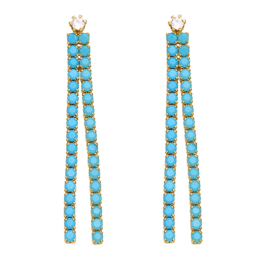 2023 New European And American Jewelry Long Simple Tassel Earrings Trendy Personality Niche Design Earrings Earrings