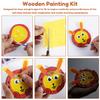 Diamond Art Wooden Painting Kit Creative Smooth Surface DIY Wood Glow Art Craft Paint Kit for Kids Boys Girl 6 to 12 Years Old