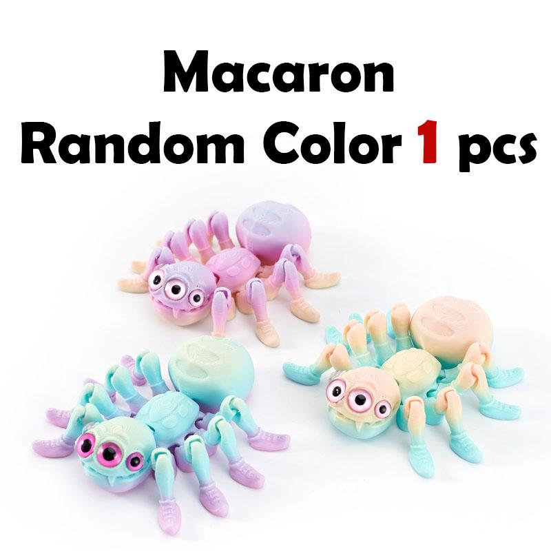 3D Printed Spider Animals Toy Realistic Colorful Spider Figurine Articulated Fidget Toy for Spider Lovers Halloween Home Decor